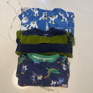3x Carters 18M sleep suits/ footed one pieces